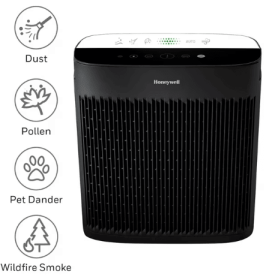 Honeywell Air Purifier, HPA5200B, 360 sq ft, HEPA Filter, Allergen+ Plus, Smoke, Pollen, Dust Reducer