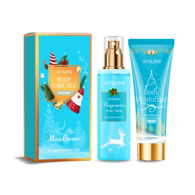 Christmas Perfumed Body Care Set, Deodorant Spray Body Lotion For Lasting Holiday Party Scent (Option: 3PCS)
