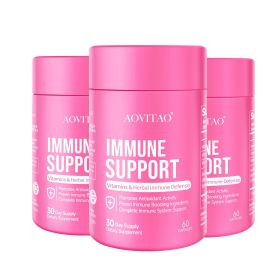 Immune Support Supplement Natural Herbal Cognitive Support Booster and Mushroom with Lion's Mane, Reishi Supplement for Memory Cognitive (size: 60Count* 3Packs)