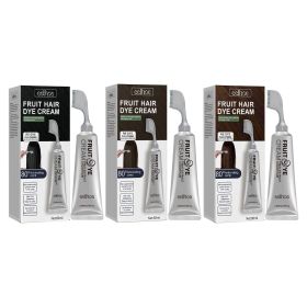 Natural Gentle Long-lasting Easy To Color Hair Cream (Option: Black-3PC)